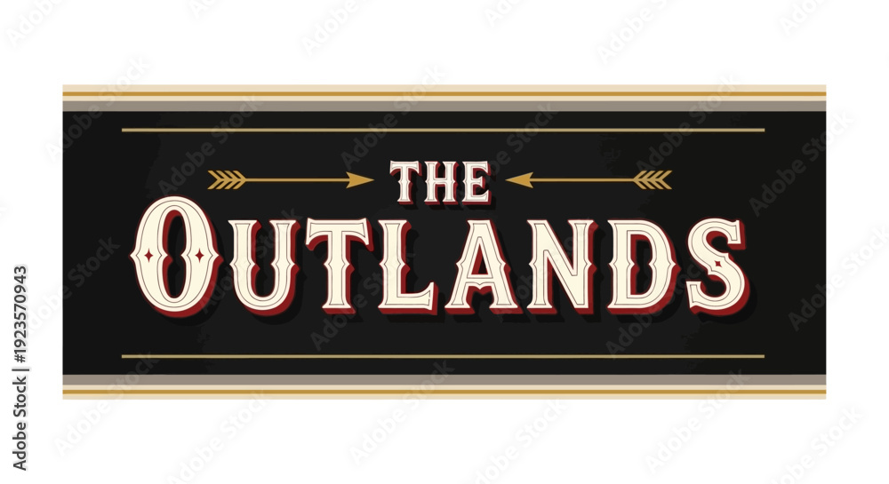 Obraz premium Vintage Western Style Signage for a Saloon or General Store with Stylized Text
