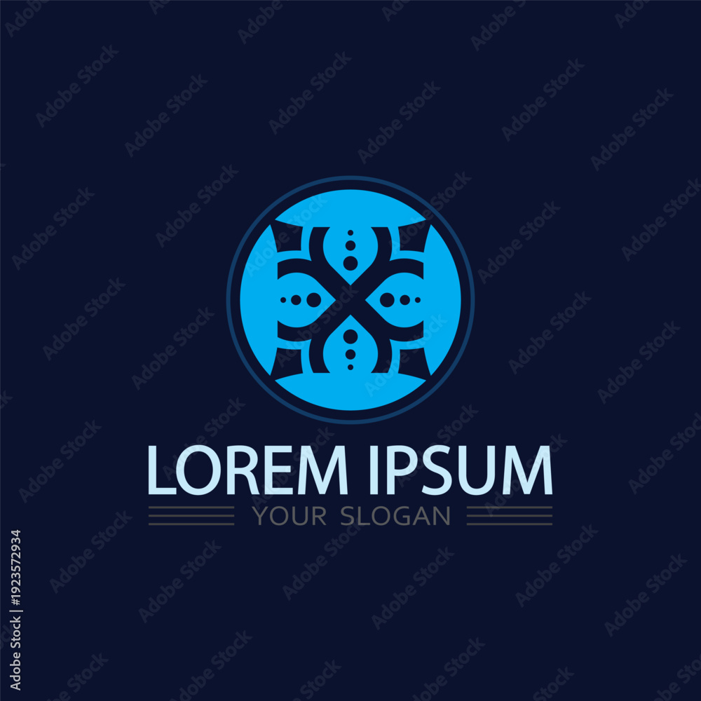 Fototapeta premium Modern polygon geometric logo symbol suitable for digital companies and creative studios branding