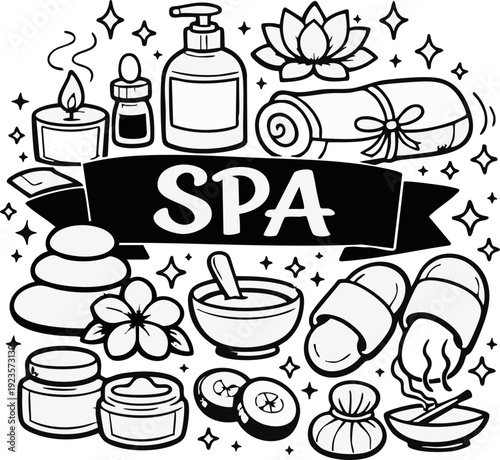 Spa Elements Black White.