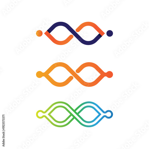 Modern geometric logo design with clean shapes for professional branding identity vector system