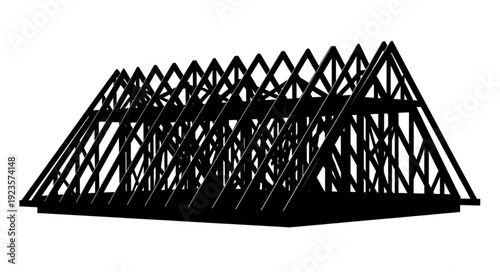 Geometric Metal Structure Silhouette Design.
