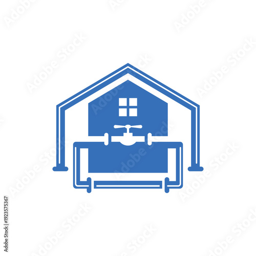 Modern House Plumbing Repair Solutions Logo