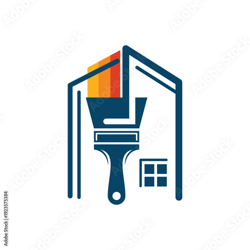 Modern Stroke Paint Home Studio Logo