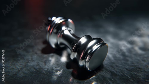 Wallpaper Mural Chess King Piece Metallic Finish Lying on Textured Surface Closeup Torontodigital.ca