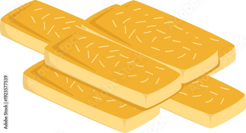 Golden Shortbread Cookies Stack