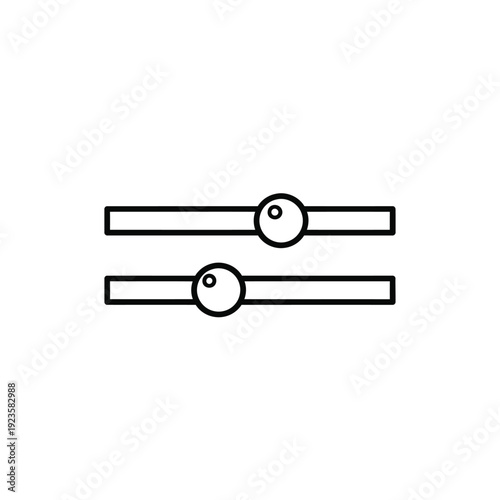 Sleek graphic element illustrating horizontal sliders for precise control and customization, ideal for digital interface design, web development, and application settings