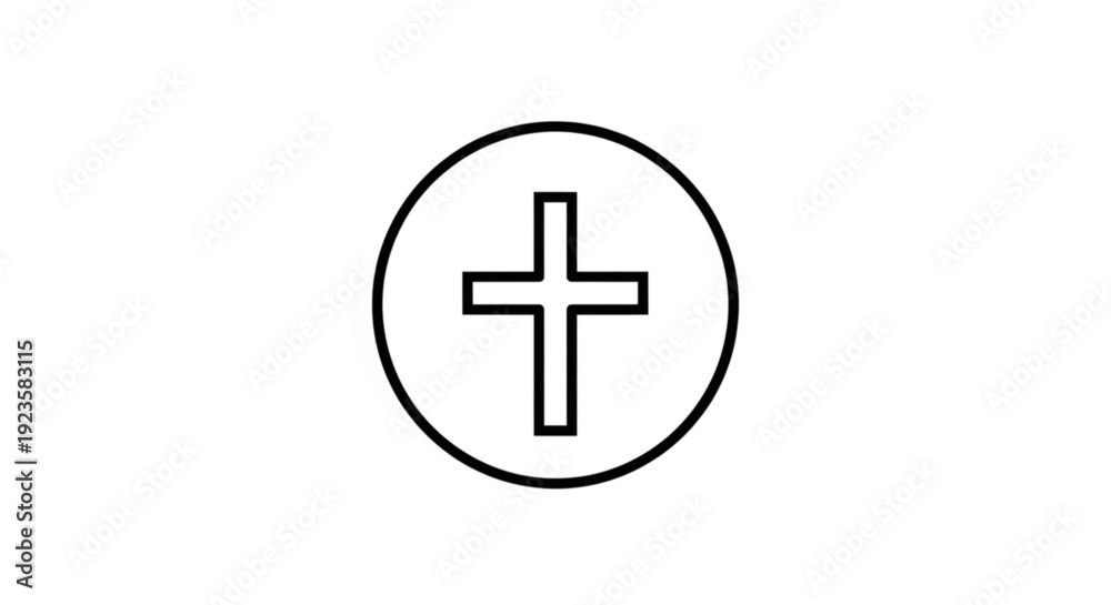 Obraz premium Medical healthcare plus sign symbol in circle icon for health medical concept