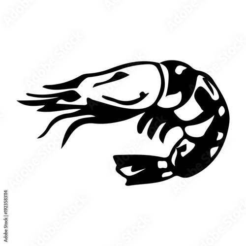 Seafood Icon: Shrimp Graphic