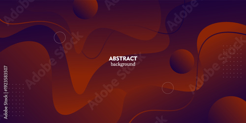 Abstract overlapping wave background with orange and purple gradient element design pattern. Vector eps10