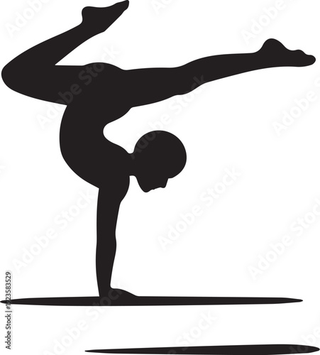 Gymnast Silhouette Heart SVG Bundle