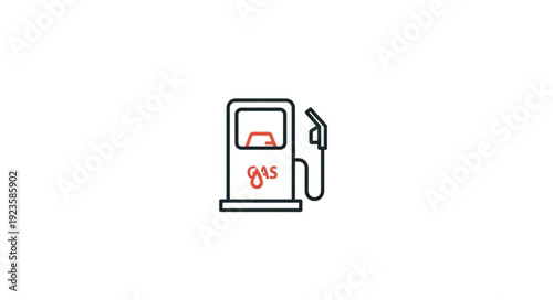 Gas Pump Icon Simple Design.