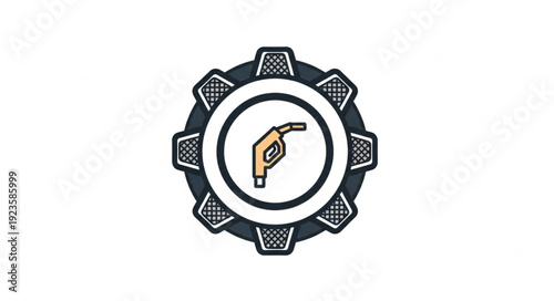 Gas Pump Nozzle Icon Symbol.
