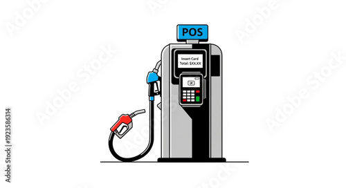 Gas Pump Station Fuel Dispenser.