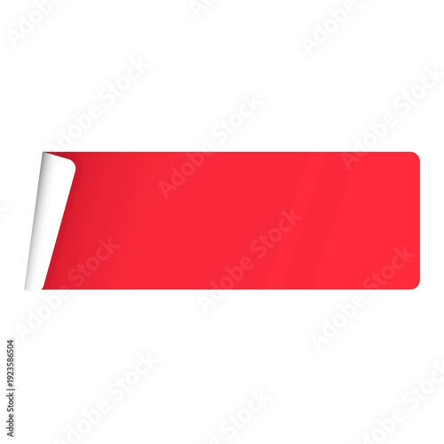 Red Horizontal Rectangle Sticker with Peel Off White Corner Free Download Red Horizontal Rectangle Sticker with Peel Off White Corner - GFXLoad