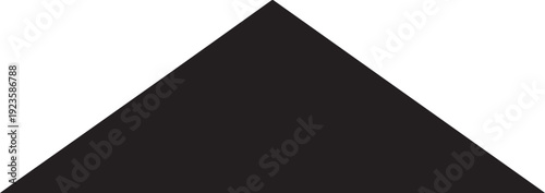 Simple black triangle on white background geometric shape