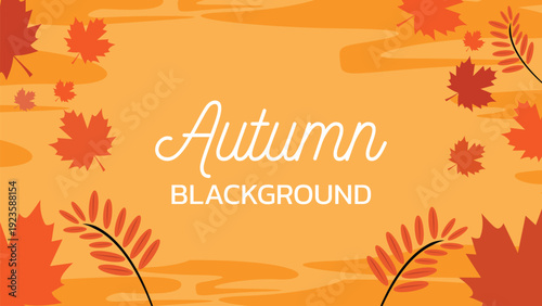 autumn background with maple leaves