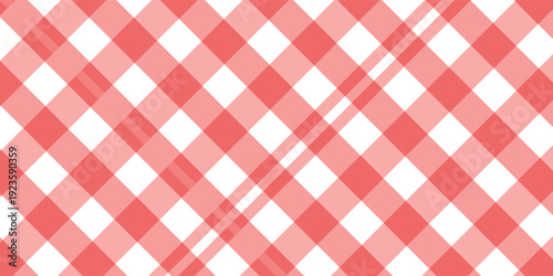 Seamless hand painted red gingham check pattern with soft watercolor texture. Warm cheerful plaid background ideal for fabric, wallpaper, packaging, stationery, kitchen and summer designs