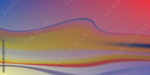 Elegant Abstract Wave Background in blue, red, yellow, and orange, Amazing Web Design Element or Digital Art Display. New esp vector