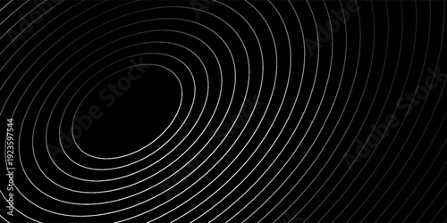Circular spiral sound wave rhythm from lines.vector