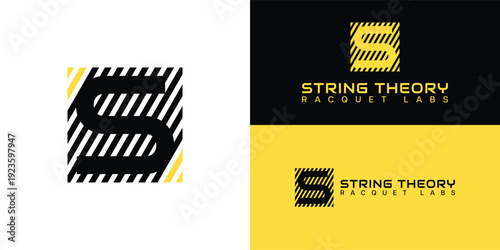 A minimalist black-on-white logo featuring a stylized beehive symbol is integrated with a tennis racquet's string grid. The logo represents professionalism, locality, quality, and expert precision.