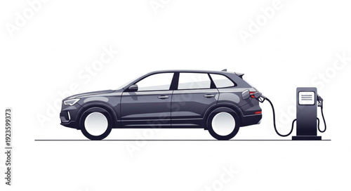 Electric Car Charging Station Vehicle.