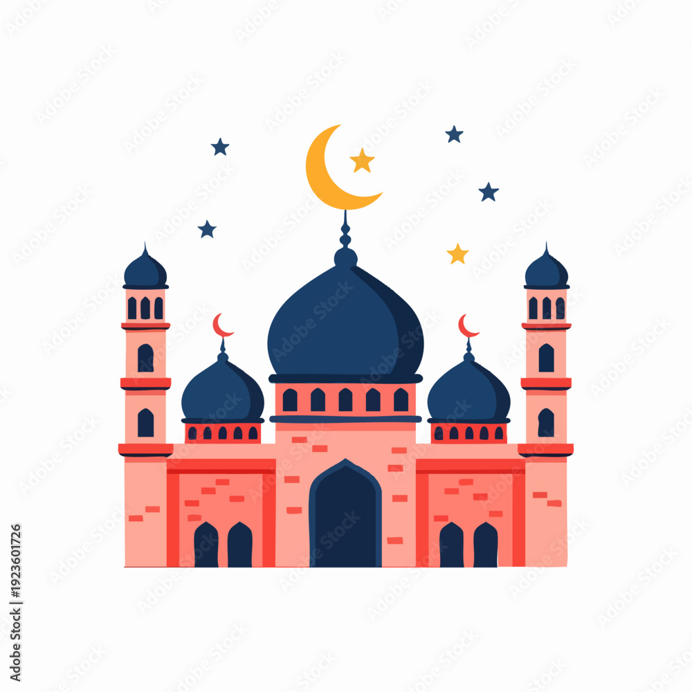 Fototapeta premium Mosque Vector Illustration