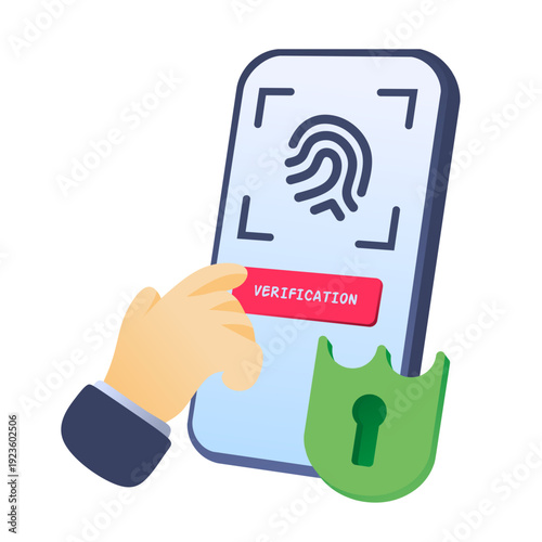 Fingerprint verification on mobile phone for biometric security