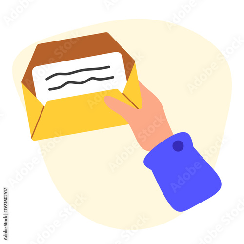 Send message illustration for instant messaging and chat