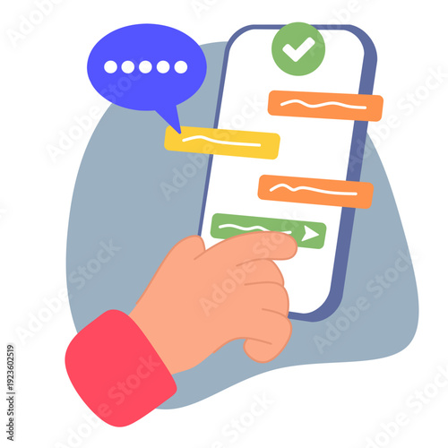 Submit message illustration for contact forms and feedback
