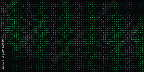 Green digital technology background. Digital data dots green pattern pixel background