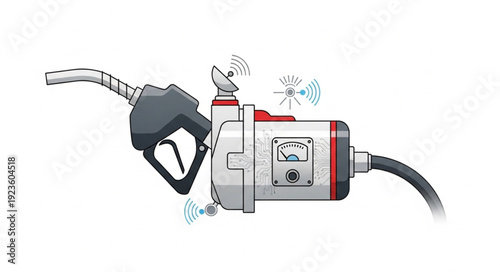 Fuel Pump Nozzle Gas Station.