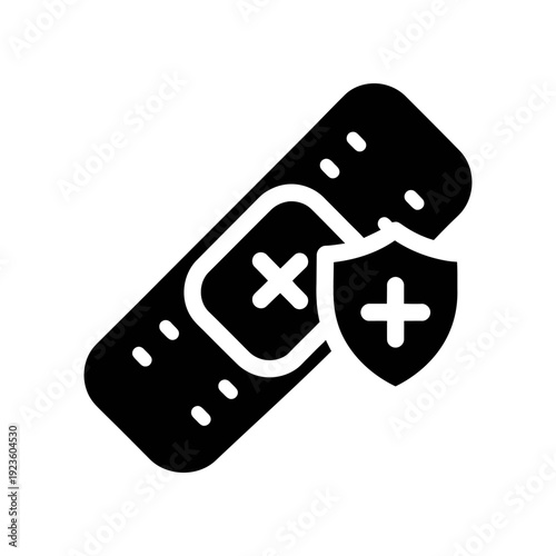 High-contrast minimalist vector illustration of a game controller featuring power and reset button symbols in bold black and white, ideal for gaming, technology, and user interface design projects.