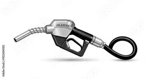 Fuel Pump Nozzle Gas Station.