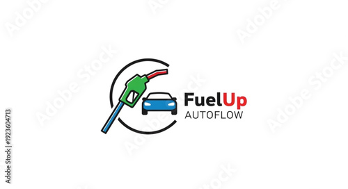 Fuel Pump Nozzle Logo Design.