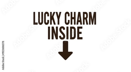 Tableau sur toile Text with a promise of a lucky charm inside.