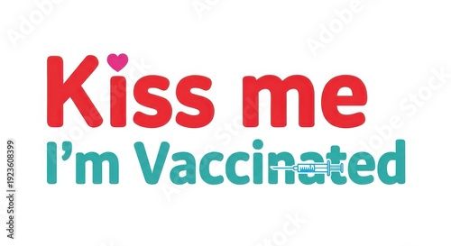 Playful vaccine-themed graphic design.