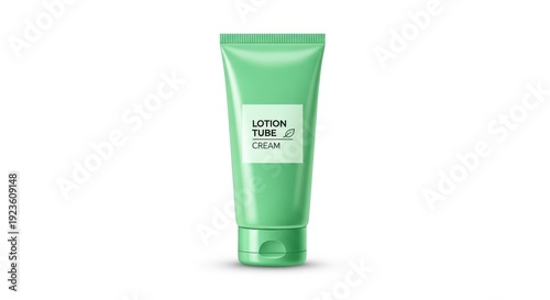 Wallpaper Mural Green lotion tube against a white background. Torontodigital.ca