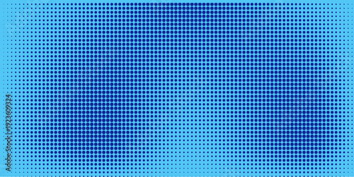 Blue gradient halftone retro background, halftone dot comic background