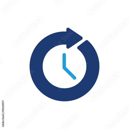 Time forward colored icon vector design good for web or mobile app