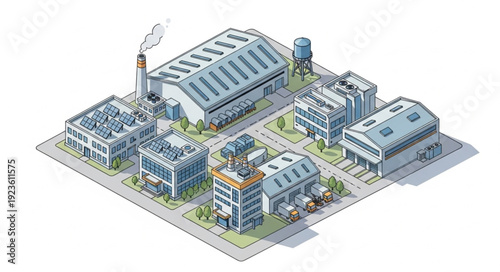 Industrial Buildings and Factory Complex.