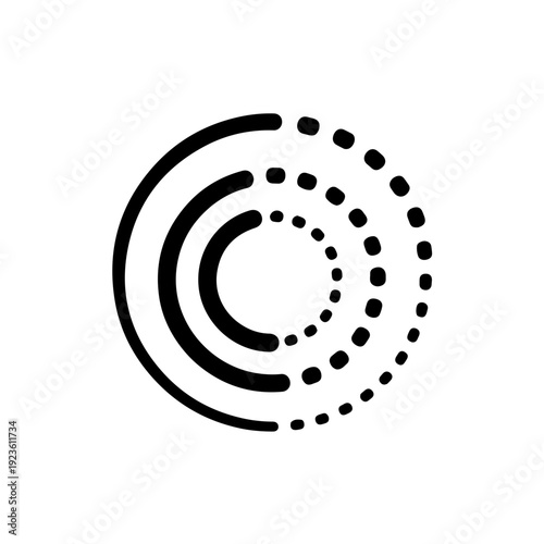 Clean Minimalist Flat Video Buffering Symbol for Modern Digital Interface