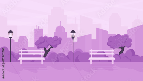 lavender city illustration