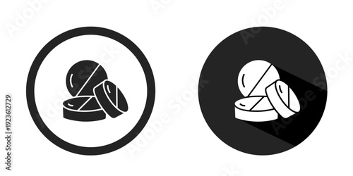 Medicine logo. Drug icon vector design black color. Stock vector.