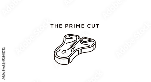 Illustration of a Steak Meat Cut.