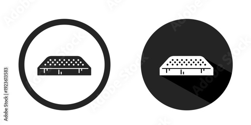 Bed logo. Bed icon vector design black color. Stock vector.