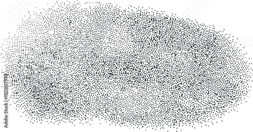 Black dots and shapes on white background