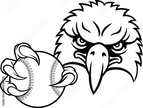 An eagle or hawk or falcon baseball softball bald eagles mascot