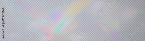 Set of rainbow light flares, reflection effect, falling confetti. Light rainbow lights with transparent effect, sparkling prism, stripe overlay, rainbow crystal, vector, png.