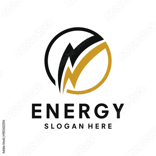 Flash or power symbol logo vector template illustration