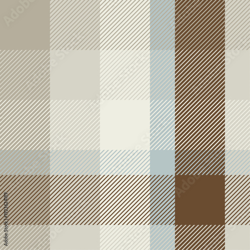 Beige and light blue plaid seamless pattern for elegant, simple projects